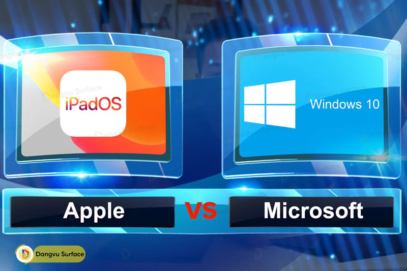 Sự khác biệt giữa Windows 10 vs iPadOS là rất lớn