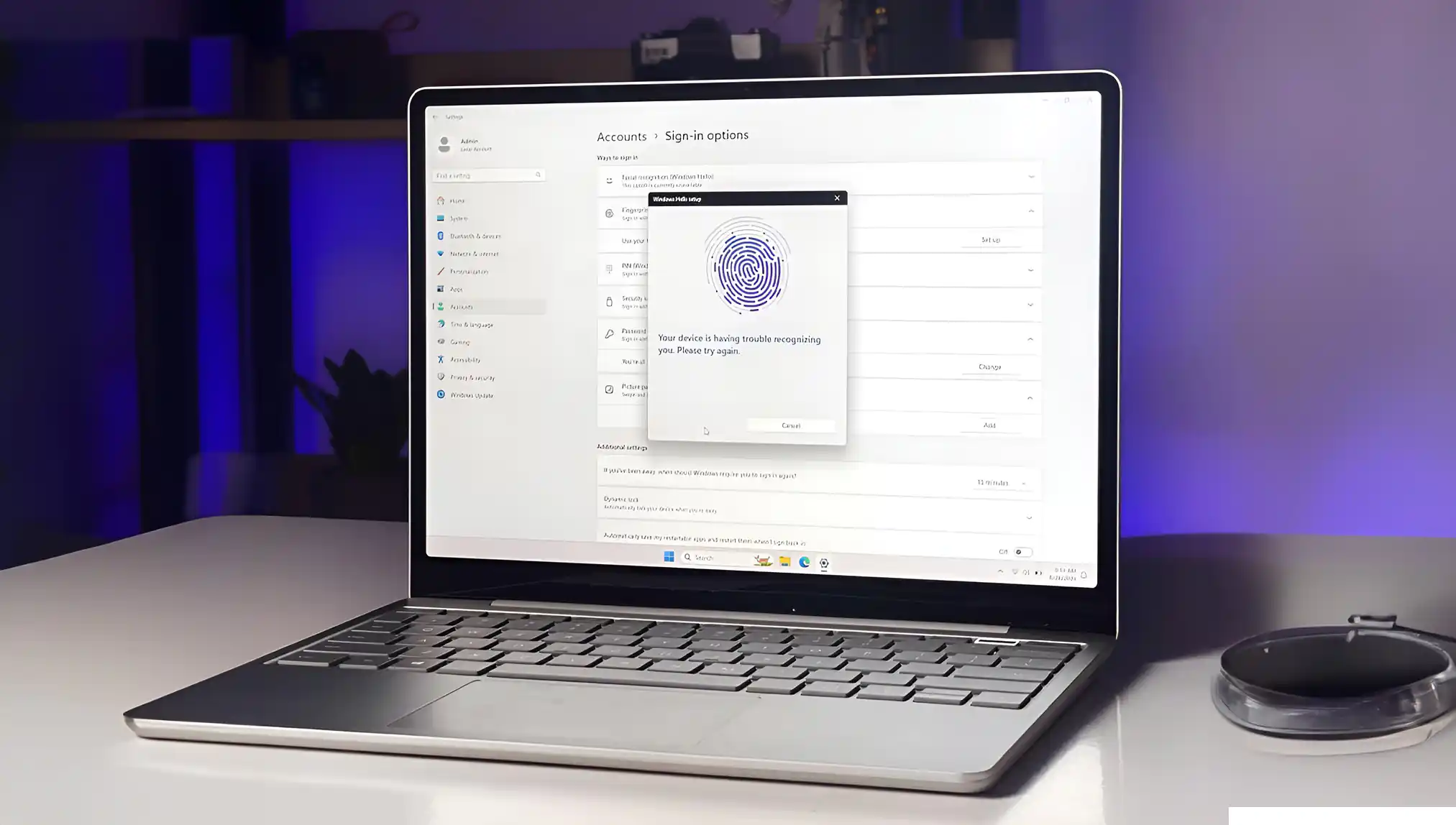 Surface Laptop Go 3 được trang bị Fingerprint