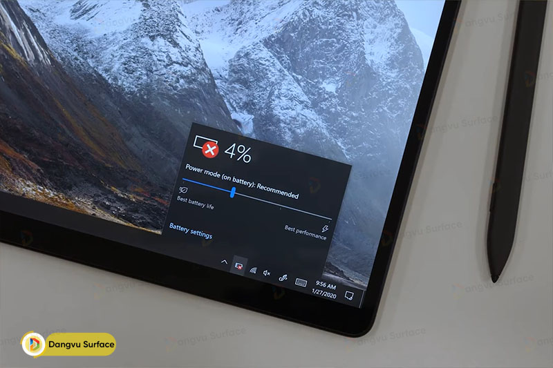 Surface Pro X có thời gian sử dụng pin ấn tượng trong các dòng Surface