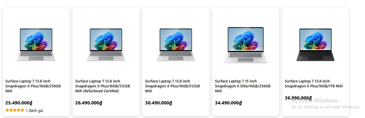 Giá bán Surface Laptop 7