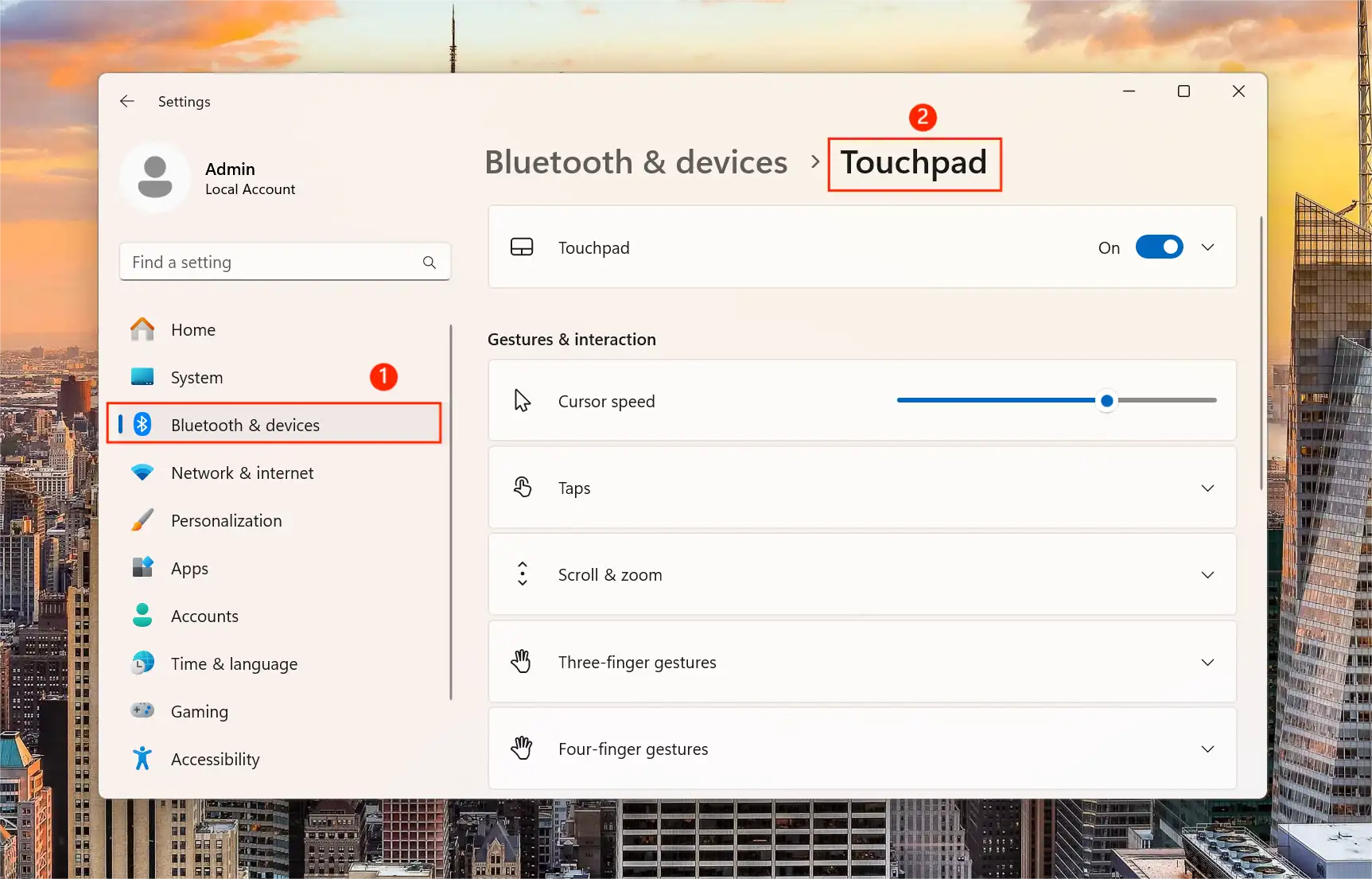 Cách cài đặt tối ưu trackpad trên Surface