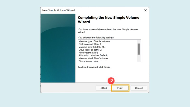 Click Next và sau đó nhấn Finish