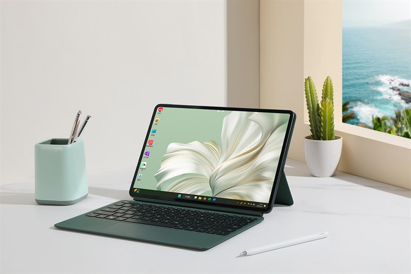 MateBook E 2023 tiếp tục mang thiết kế tương đồng với dòng MatePad chạy HarmonyOS của Huawei
