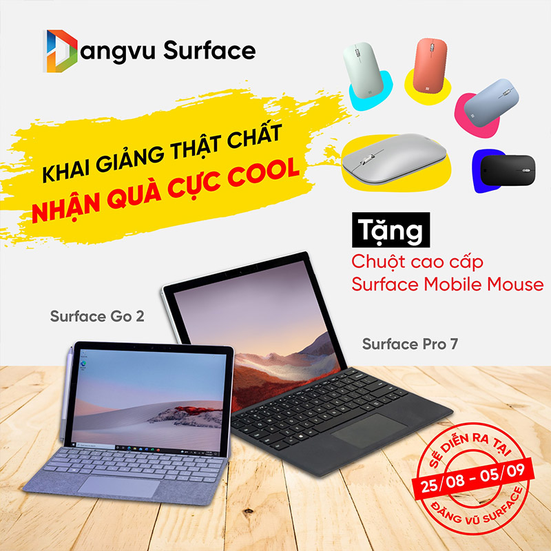 Em chuột giá trị được tặng kèm khi khách hàng mua Surface tại Đăng Vũ từ 25/08 – 05/09