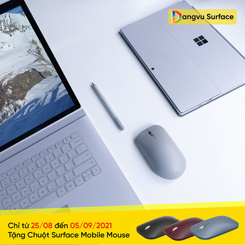 Surface Mobile Mouse với thiết kế mỏng, nhẹ mang đến cả giác thoải mái trong nhiều giờ sử dụng