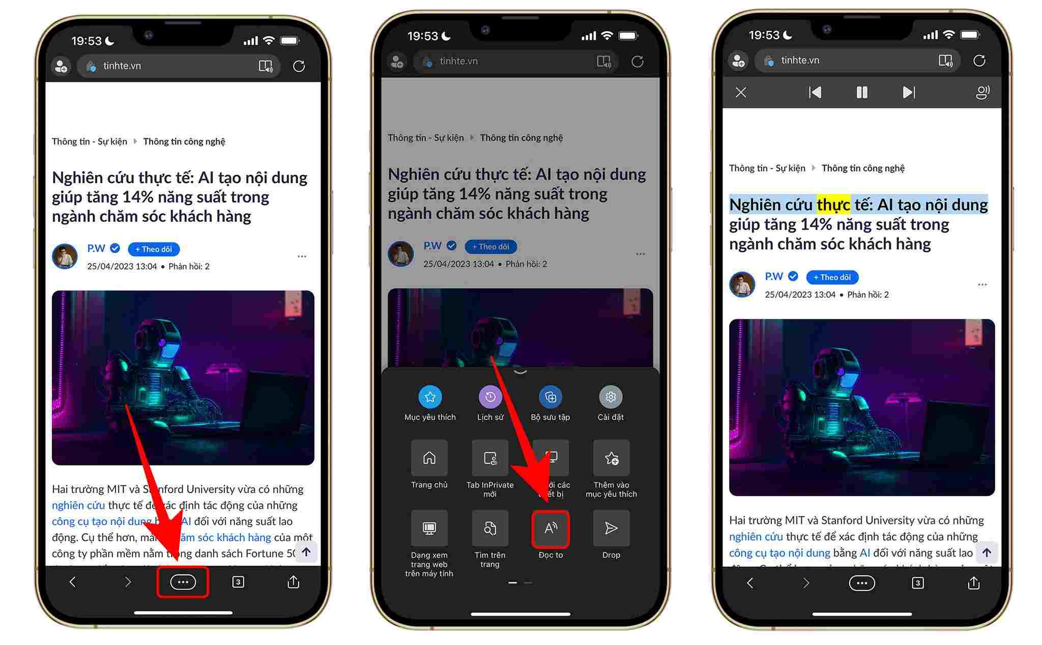 Cách nghe voice trên Microsoft Edge