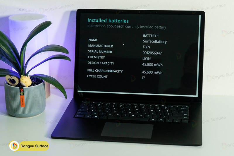 Pin của máy đáp ứng nhu cầu làm việc