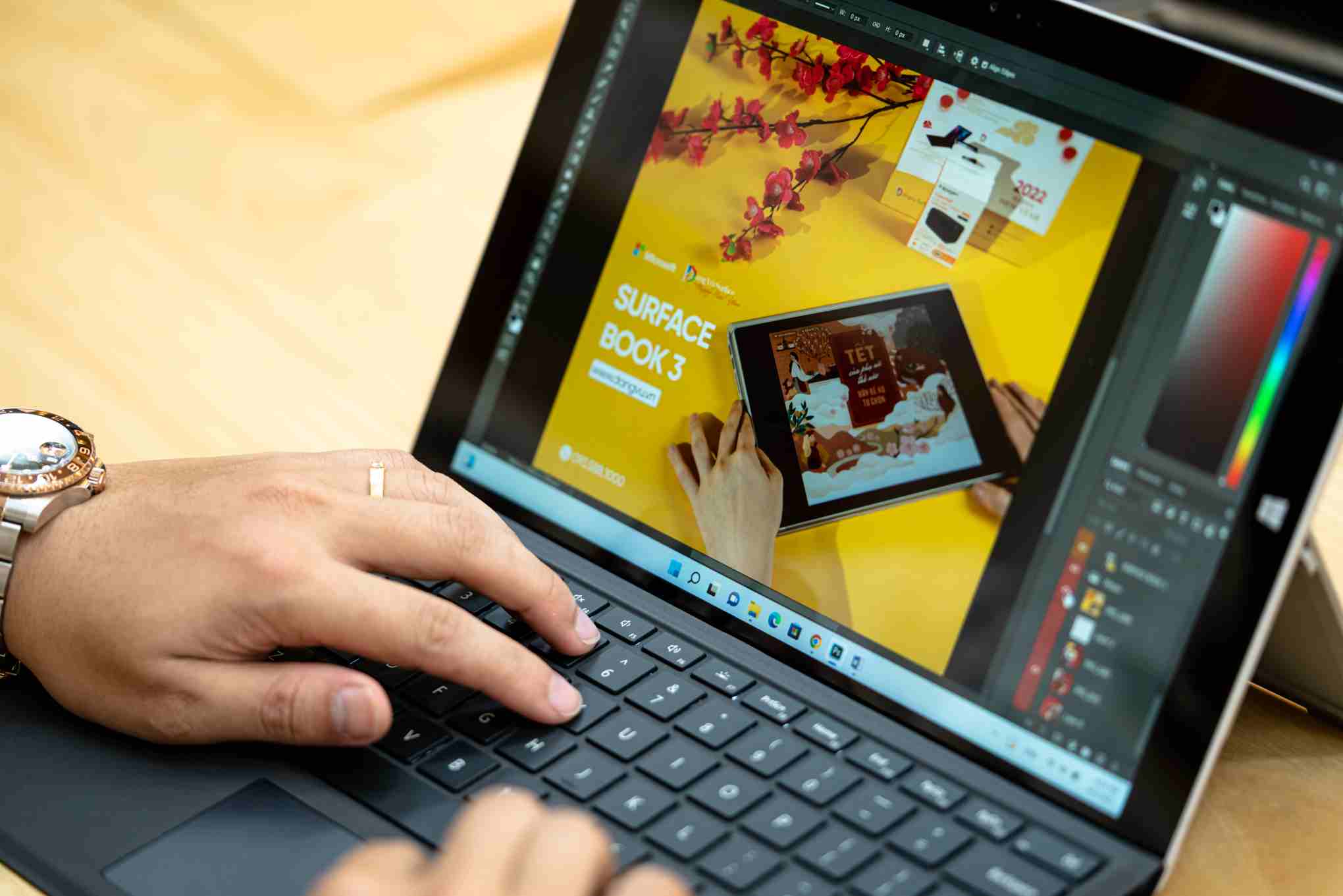 Màn hình của Surface Pro 3 không những nét mà độ sáng cũng rất cao