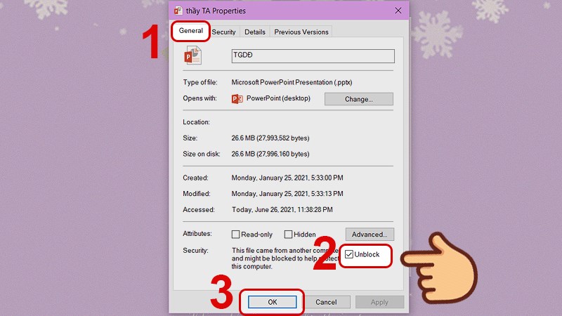 Unlock (Mở khóa) File PowerPoint
