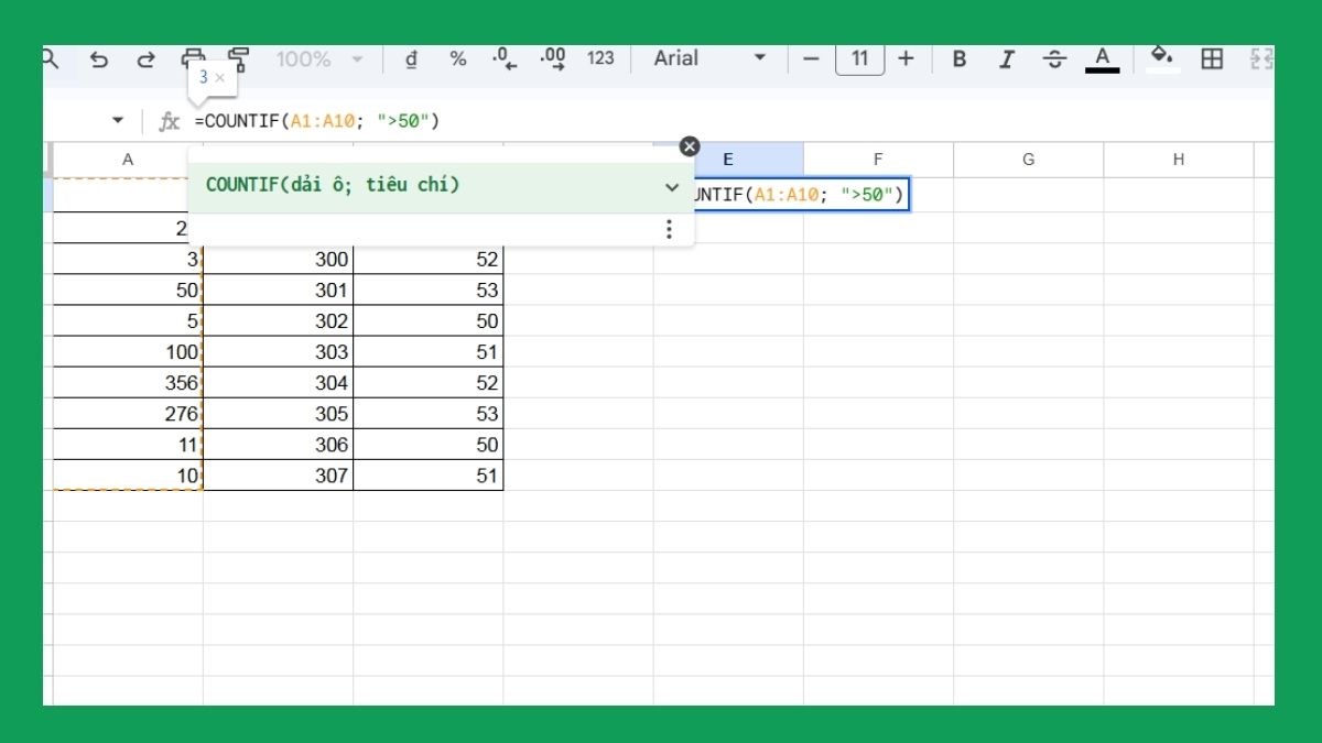 Đếm dữ liệu tự động bằng hàm COUNT / COUNTIF