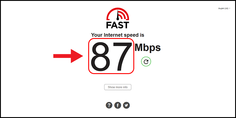 Kiểm tra tốc độ mạng siêu nhanh với Fast.com
