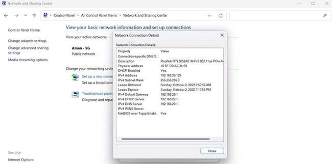 Nó sẽ nằm bên cạnh tùy chọn IPv4 DNS server.
