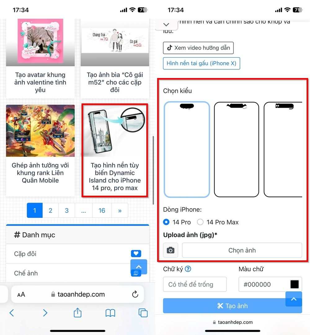 Truy cập vào website tạo hình nền trang trí 