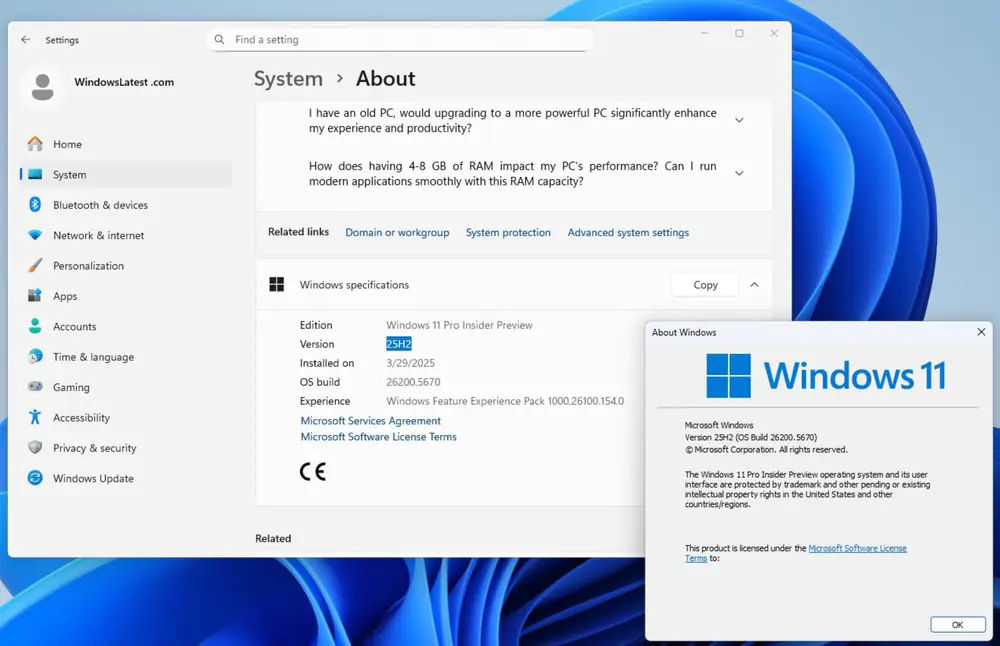 24H2 và 25H2 đều được xây dựng trên một nền tảng kỹ thuật duy nhất có tên mã Germanium