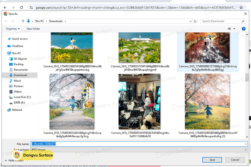 Tải ảnh xuống nhanh chóng