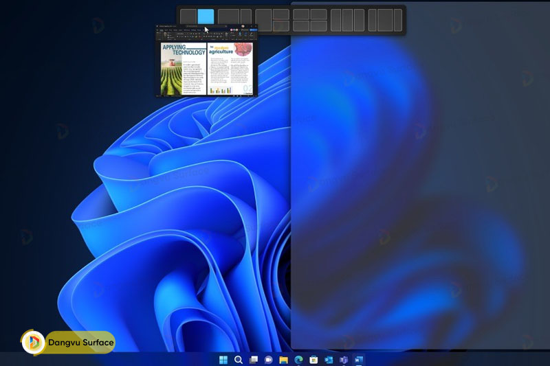 Tính năng giao diện Snap Layout giúp chia cửa sổ nhanh hơn