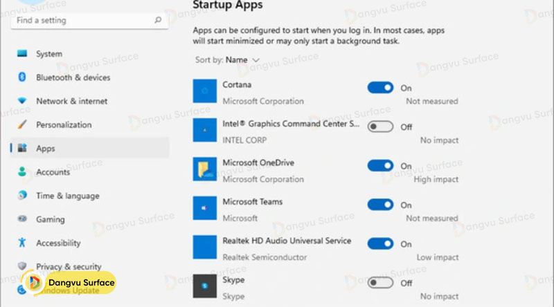 Tắt các ứng dụng khởi động cùng hệ thống