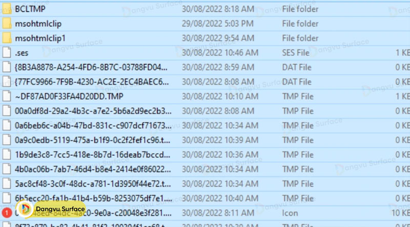 Xóa các tệp rác và tệp tạm thời