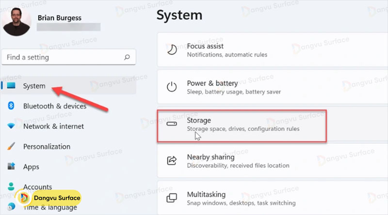 Bật tính năng Storage Sense