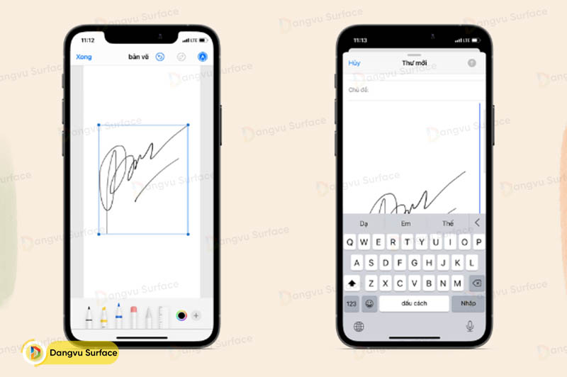 Chèn chữ ký vào email, văn bản