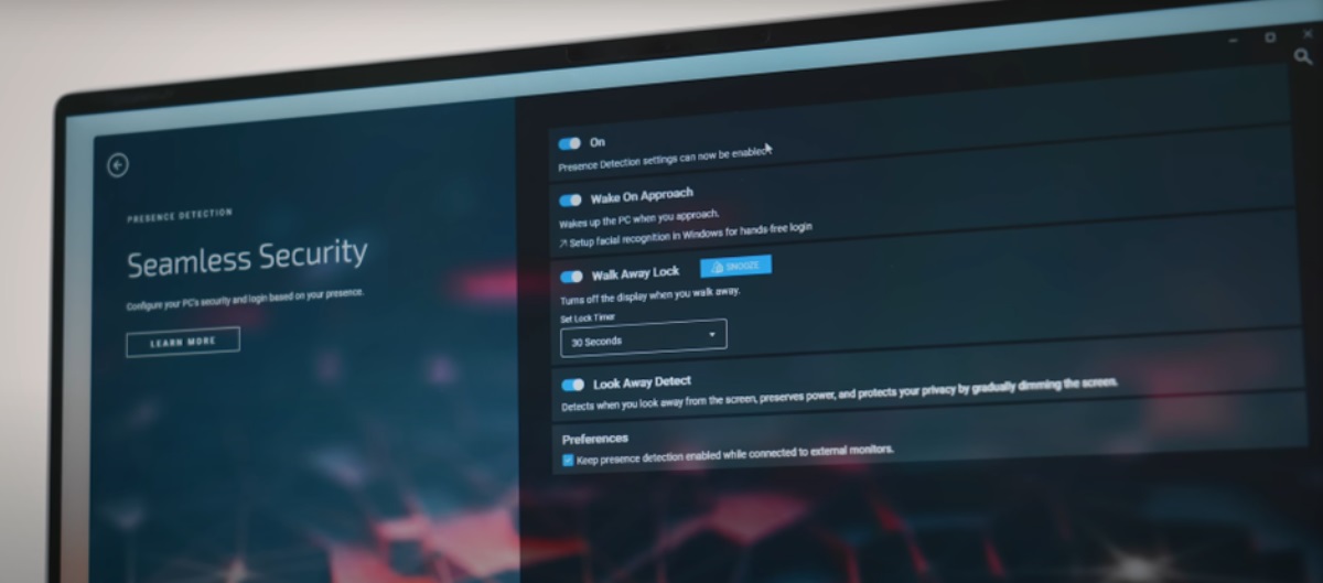 Dell XPS 9315 được hãng Dell trang bị tính năng bảo mật cực kỳ tiện lợi
