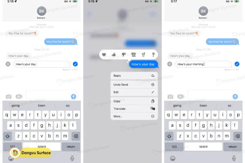 Chức năng thu hồi và chỉnh sửa tin nhắn trên hệ điều hành iOS 16