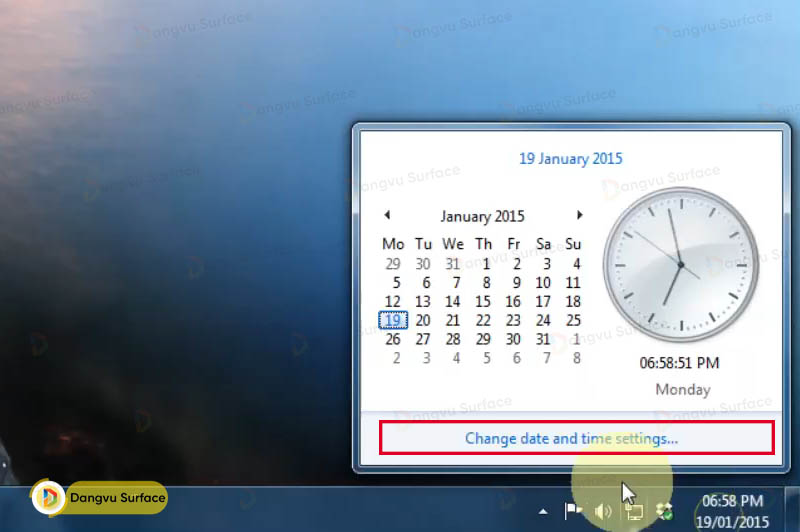 Chỉnh đồng hồ trên hệ điều hành Windows 7