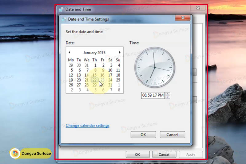 Chỉnh đồng hồ trên hệ điều hành Windows 7