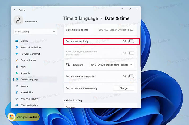 Cách chỉnh ngày giờ trên Windows 11