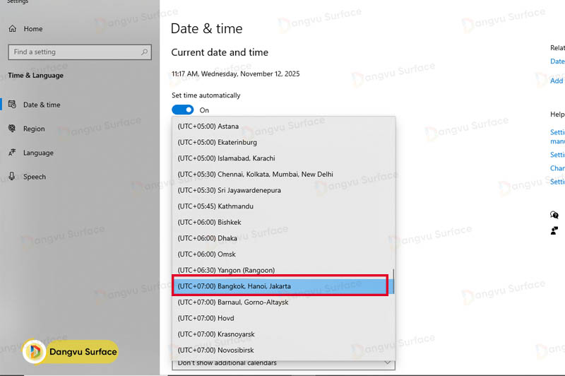 Chỉnh đồng hồ trên hệ điều hành Windows 10