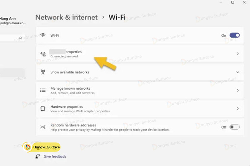 Sử dụng Cài đặt Windows