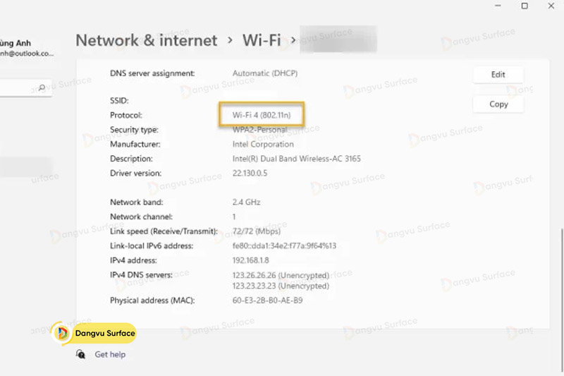 Sử dụng Cài đặt Windows