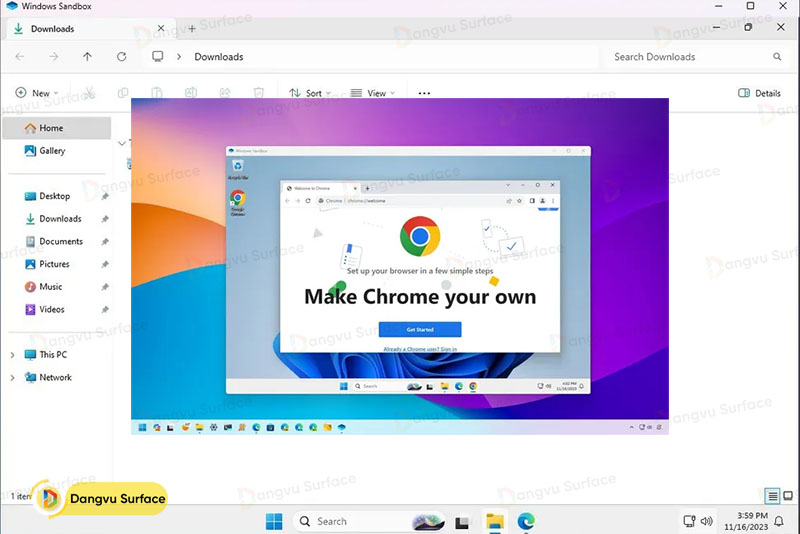 Windows Sandbox trên Surface Windows 11