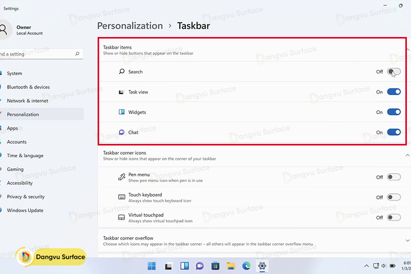 Hướng dẫn cách tắt icon trên Taskbar