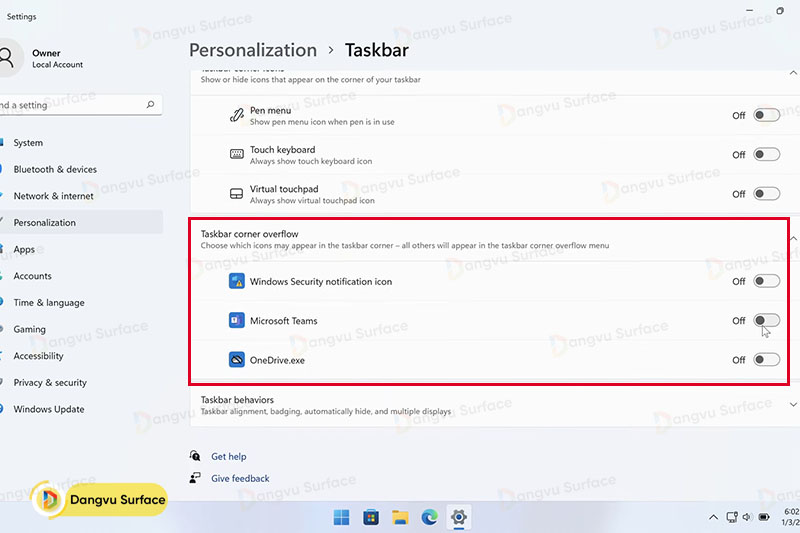 Hướng dẫn cách tắt icon trên Taskbar