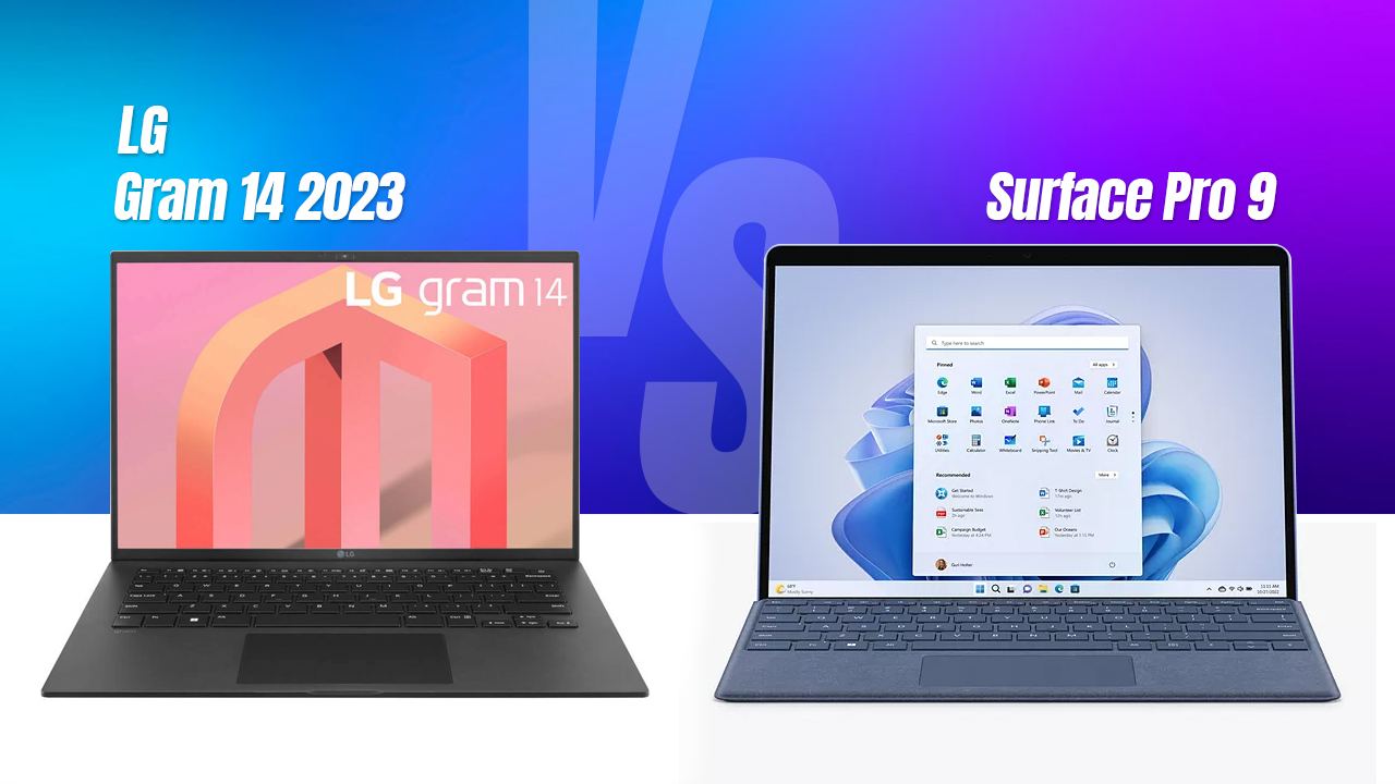 LG Gram 14 2023 vs Surface Pro 9