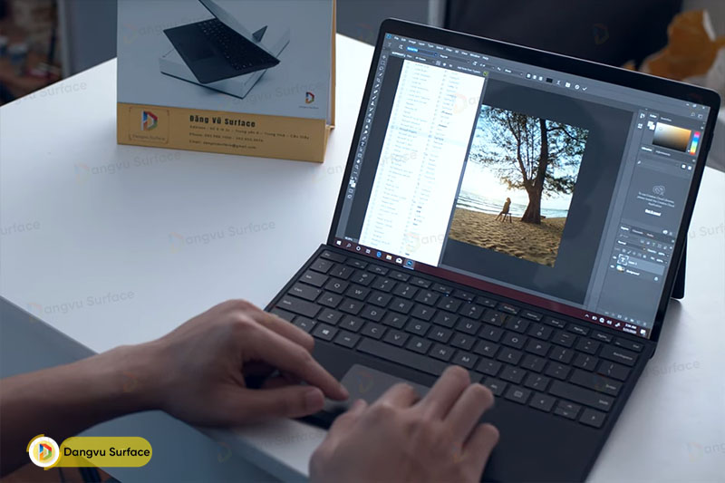 Thời lượng Pin của Surface Pro X cũng ở mức không tưởng là 13 tiếng