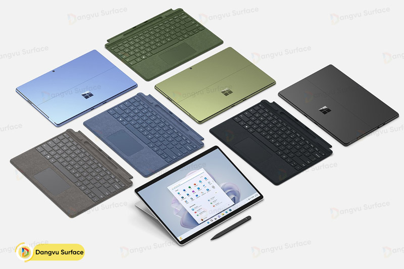 Surface Pro 9 Intel có tới 4 màu: Platinum, Sapphire, Forest, Graphite