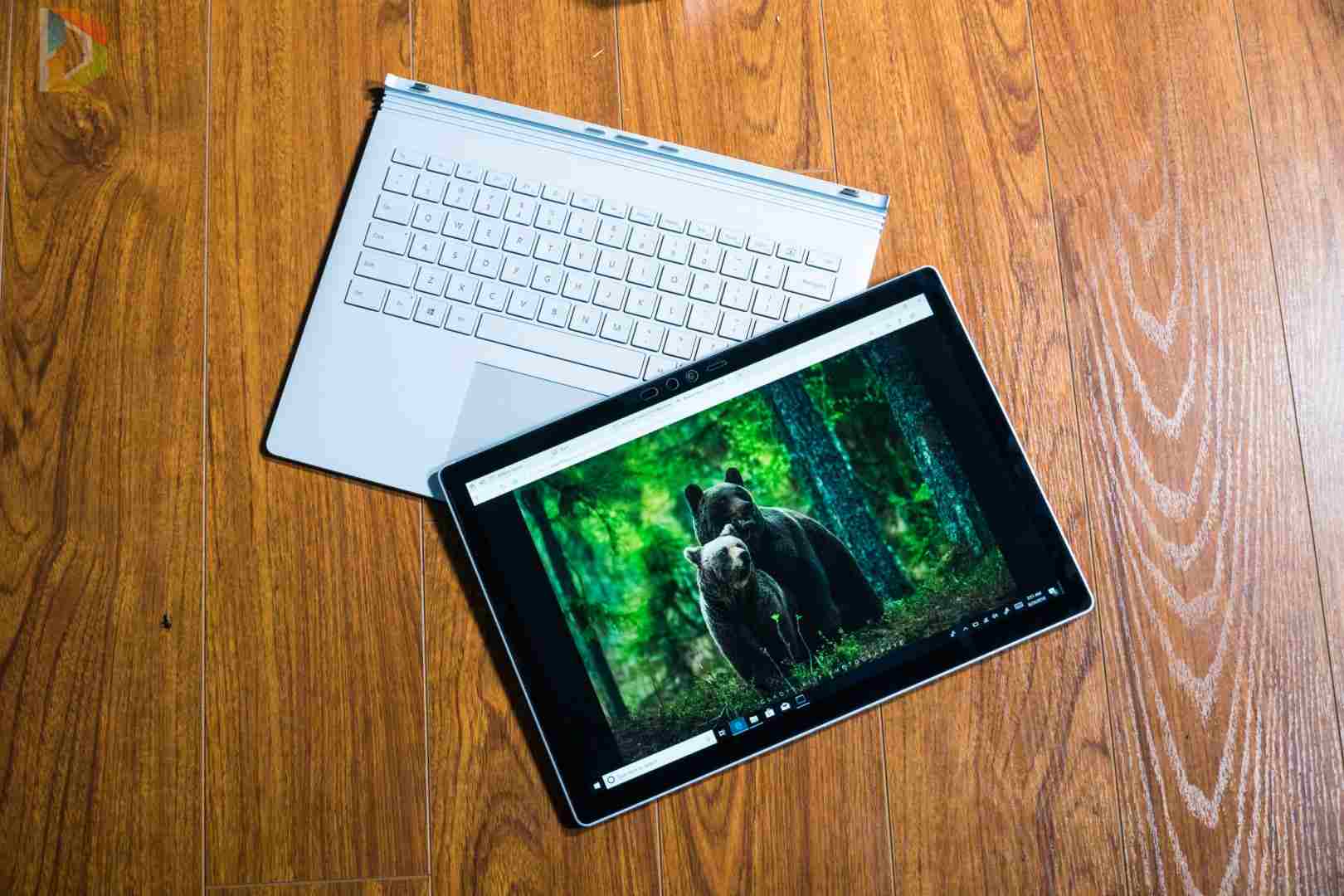 khi dùng màn hình tháo rời, thời lượng pin của phiên bản Book 3 15 inch sẽ bị giảm xuống