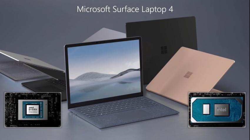 Surface Laptop 4 tiếp tục được hãng Microsoft chia ra làm 2 phiên bản (phiên bản cấu hình Intel và AMD Ryzen)