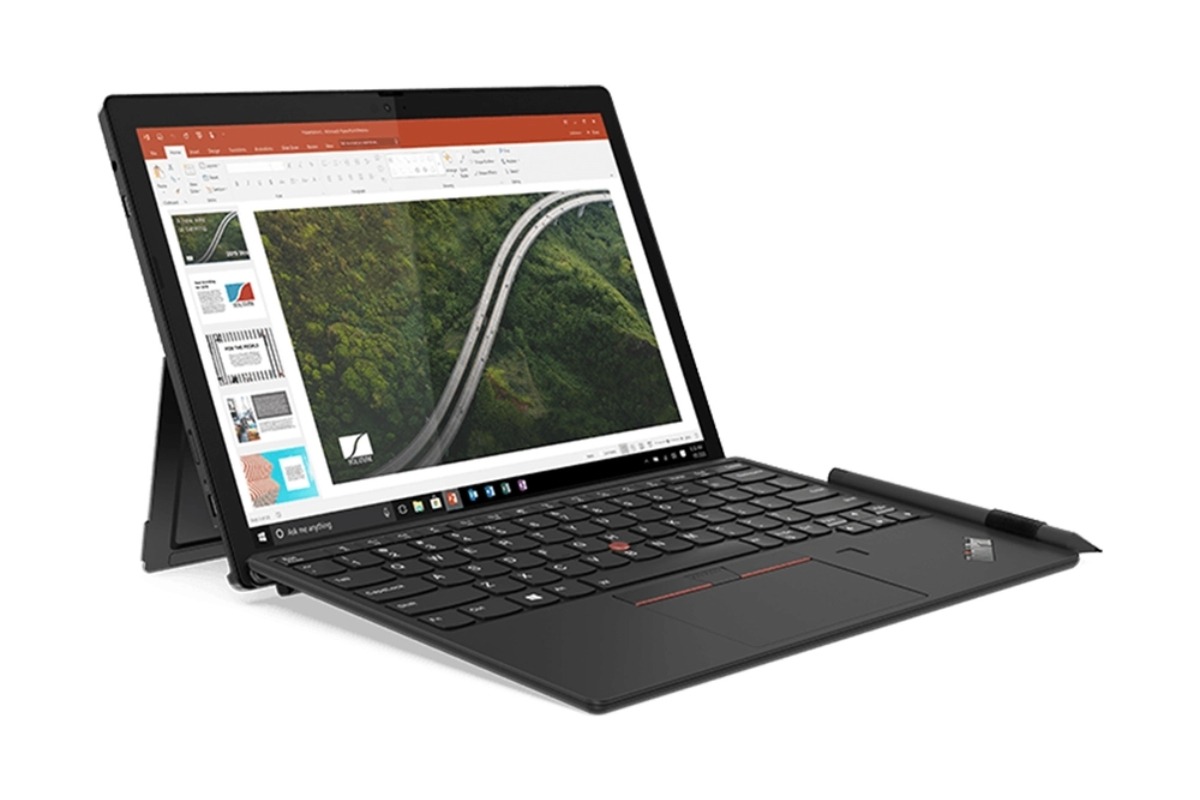 Dòng máy “2 in 1” đến từ nhà Lenovo thích hợp sử dụng với bàn phím rời khi đặt trên mặt phẳng