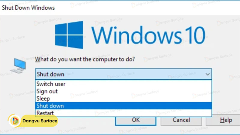Cách tắt máy tính nhanh chóng phổ biến nhất trên Windows 10