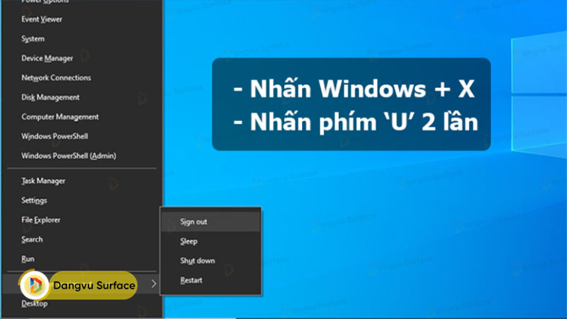 Cách tắt máy tính nhanh chóng trên Windows 10 bằng phím tắt