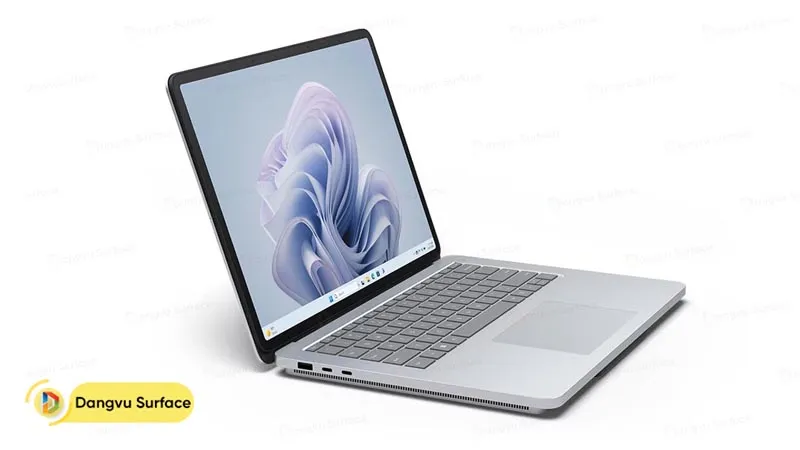 Surface Laptop Studio 2 2023 sở hữu kích thước chiều dài, rộng, dày lần lượt là 323mm x 230mm x 22mm