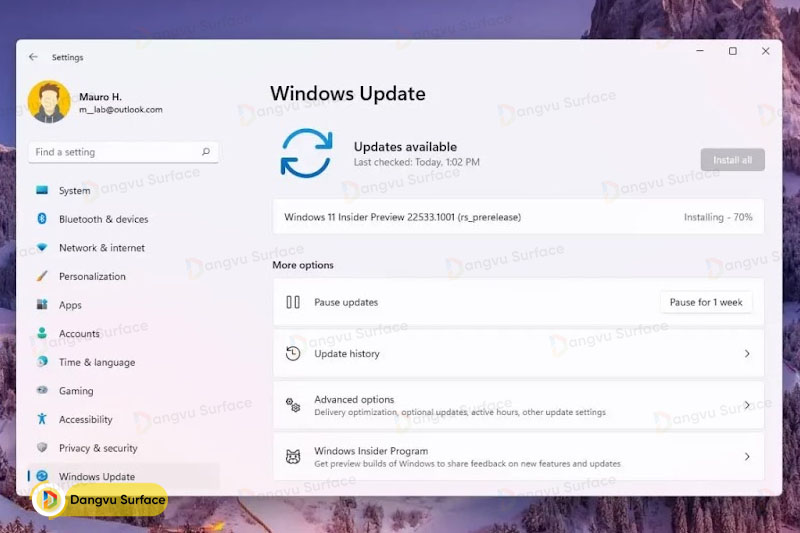 Đợt thay đổi thanh điều chỉnh âm thanh này chỉ có ở kênh Dev dành cho người dùng Insider