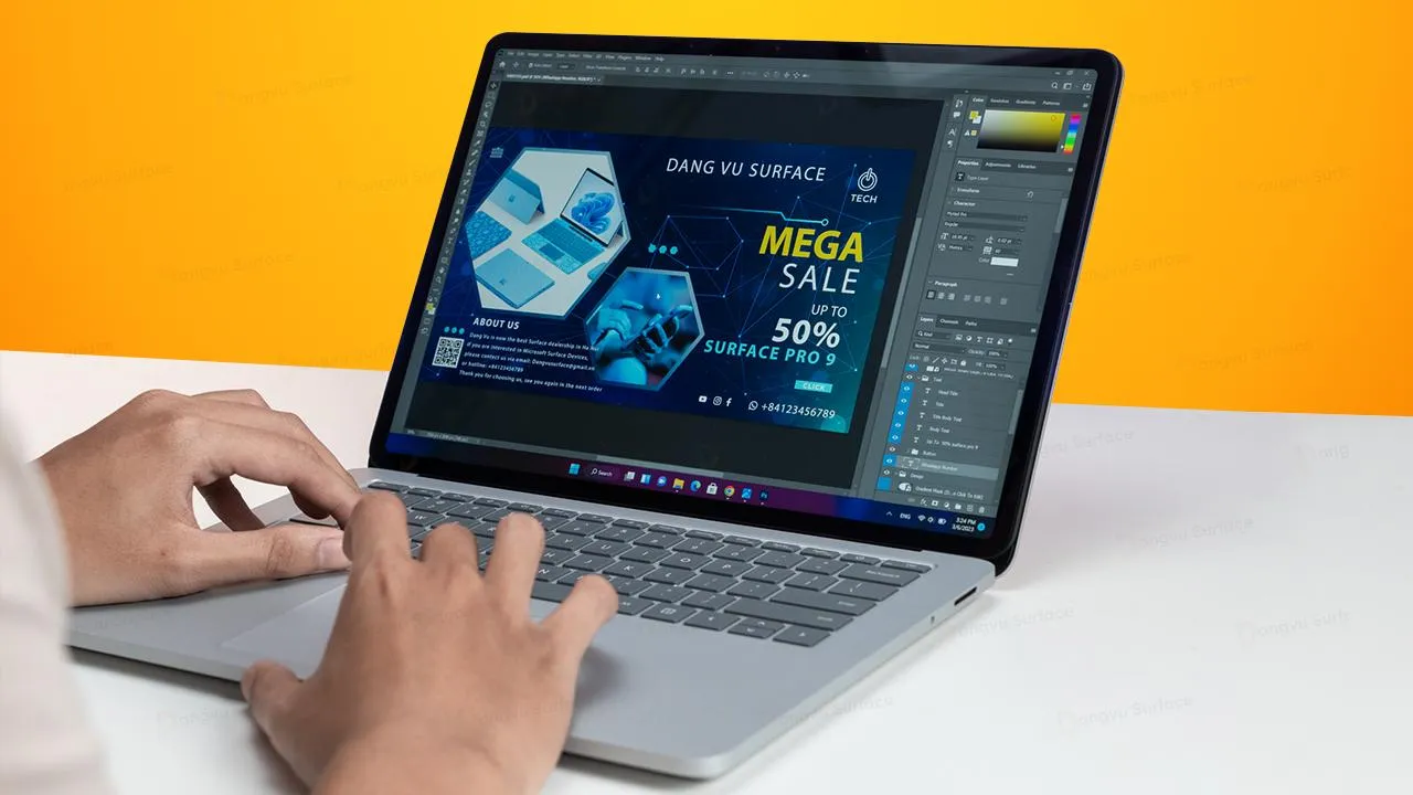 Surface Laptop Studio 2021 vs Surface Laptop Studio 2 2023 đều được Microsoft công bố thời lượng pin khi dùng có thể kéo dài trong cả ngày làm việc, học tập