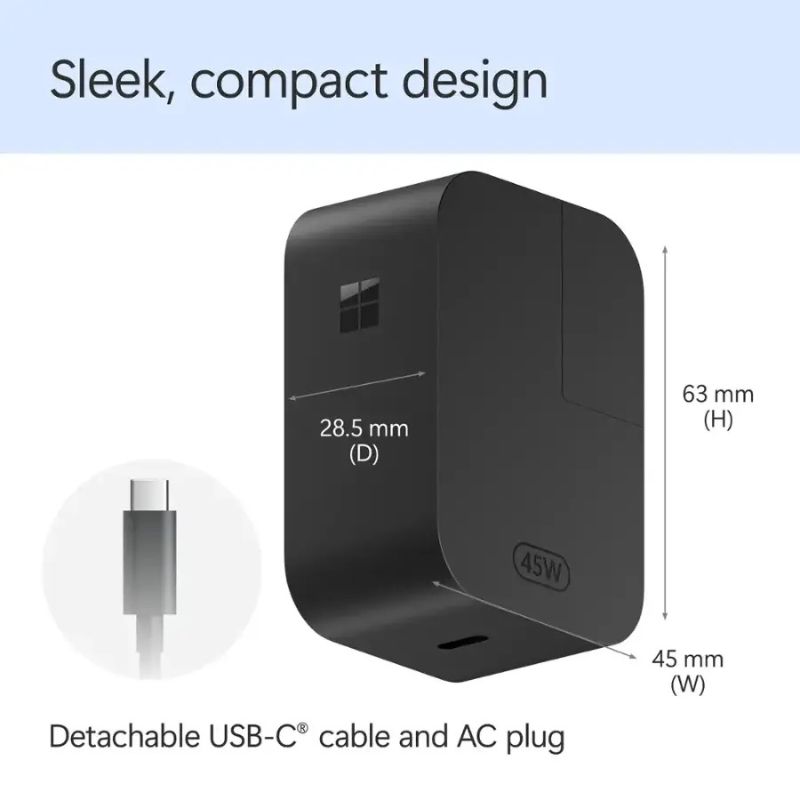 Bộ Sạc Surface 45W USB C Wall Charger - Đăng Vũ Surface