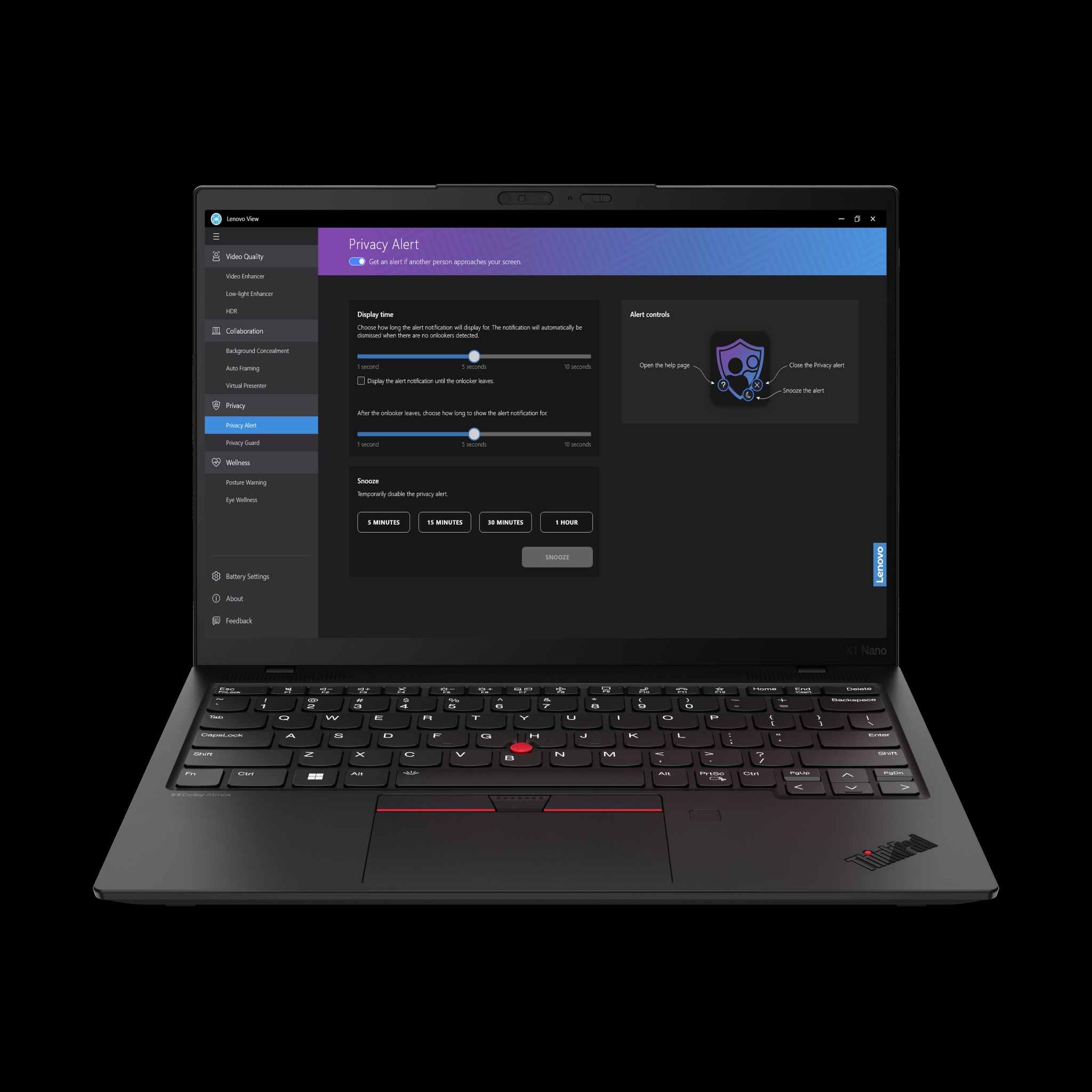 Màn hình 13 inch của ThinkPad X1 Nano Gen 3 sở hữu độ phân giải 2K (2160x1350)