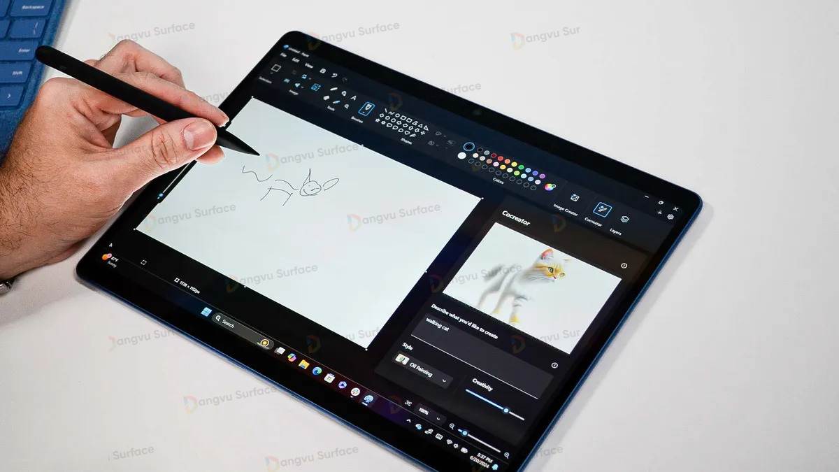 Surface Slim Pen 2 mang lại cảm giác viết và vẽ tự nhiên như trên giấy