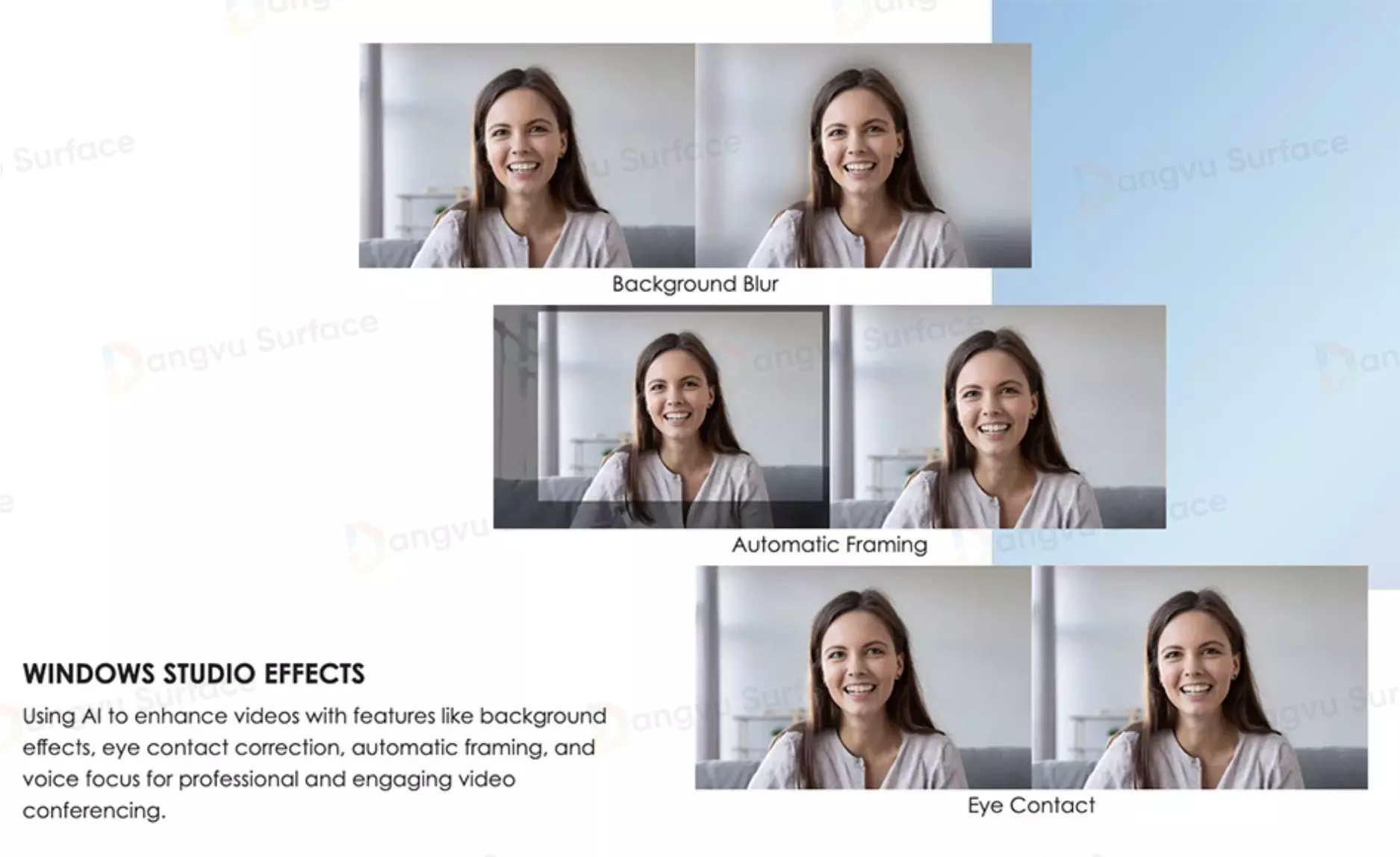 Windows Studio Effects giúp cải thiện chất lượng hình ảnh trong các cuộc gọi video